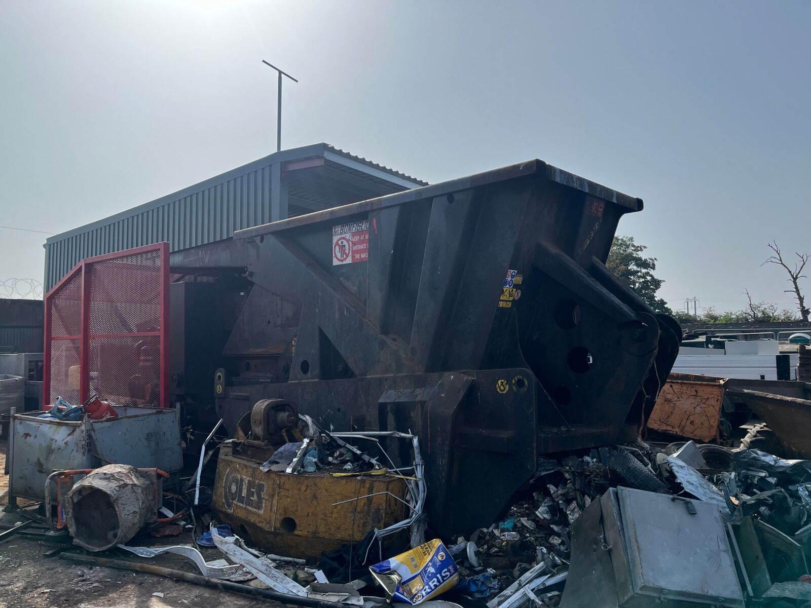 Processing plant and shear machinery in the yard