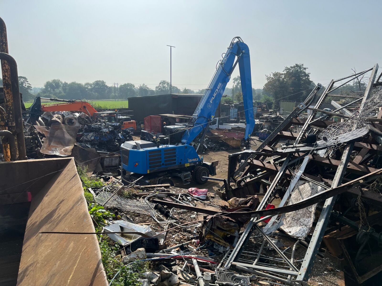 Grab loader in the Garratt's Metals yard